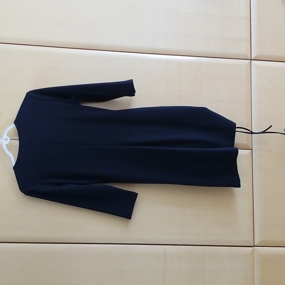 ZARA OTTOMAN KNIT DRESS BLACK - Picture 4 of 5